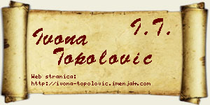 Ivona Topolović vizit kartica